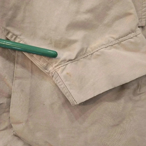 VTG Woolrich Hooded Full Zip Parka Jacket Tan Brown Mens Size Large - Picture 15 of 15